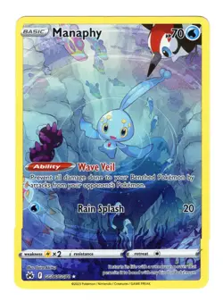 Manaphy Crown Zenith GG06/GG70 Galarian Gallery Ultra Rare Pokemon Card NM - Image 1