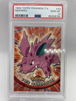1999 Topps Pokemon TV Animation Nidorino #33 PSA 10 - Image 1