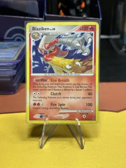 Pokemon Blaziken 3/127 Platinum Holo Rare 2009 MP- - Image 1