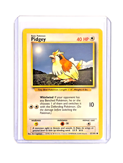 Pidgey 57/102 Common Non-Holo LP Pokemon TCG WOTC Base Set Unlimited English - Image 3