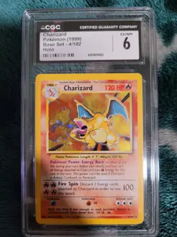 Pokemon Charizard Base Set 4/102 Holo Rare 1999 120 HP Wizards of the Coast CGC - Image 1