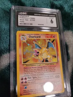 Pokemon Charizard Base Set 4/102 Holo Rare 1999 120 HP Wizards of the Coast CGC - Image 2