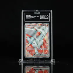 2025 POKEMON WHT EN-WHITE FLARE ULTRA RARE #158 RESHIRAM EX TAG 10 - Image 1