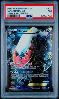 2012 Pokemon Black & White Dark Explorers #107 Darkrai Ex Dark Explorers PSA 7 - Image 1