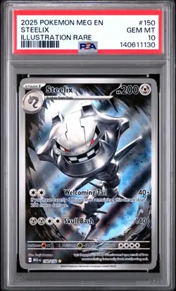 2025 POKEMON MEG EN-MEGA EVOLUTION #150 STEELIX PSA 10 - Image 1
