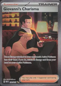 Pokemon TCG - Giovanni's Charisma 204/165 Special Illustration Rare 151 - 853 - Image 1
