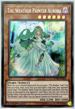 SPWA-EN034 The Weather Painter Aurora - Secret Rare 1st Edition Near Mint YuGiOh - Image 1