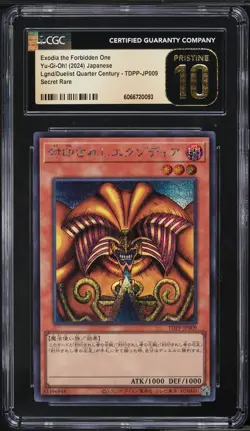 CGC Pristine 10 Exodia The Forbidden One Legend Of Duelist 2024 Yu-Gi-Oh! JP009 - Image 1