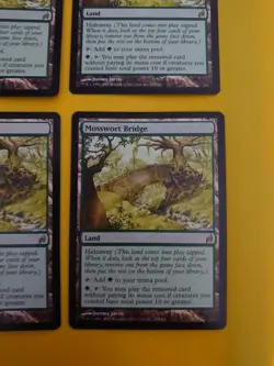 Mosswort Bridge playset. Rare Lorwyn Land MTG 4 Card. Lorwyn. - Image 2