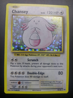 Pokemon Card Chansey Evolutions Holo 70/108 Near Mint - Image 1