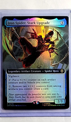 2025 MTG Magic The Gathering SPM SpiderMan Foil #279 Iron Spider Stark Upgrade - Image 1