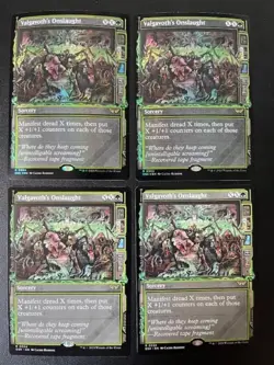 MTG- Valgavoth's Onslaught x4 - Duskmourn Showcase - (2 are FOIL) - Image 1