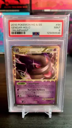 Pokemon HeartGold & SoulSilver: Triumphant TCG Gengar Prime Holo 94/102 PSA 9 - Image 1
