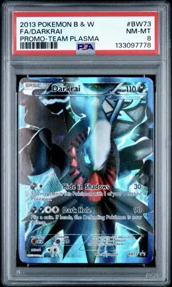 2013 POKEMON BLACK STAR PROMO DARKRAI #BW73 FULL ART PSA 8 NM-MT - Image 1