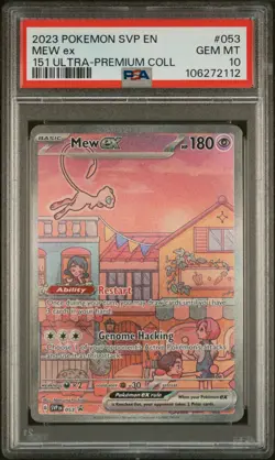 2023 POKEMON SVP EN-SV BLACK STAR PROMO 151 ULTRA-PREM COLL #053 MEW EX PSA 10 - Image 1
