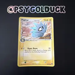 POKEMON TCG PUPITAR 59/101 REVERSE HOLO STAMPED COMMON EXC DRAGON FRONTIERS - Image 1