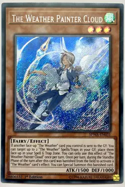 SPWA-EN031 The Weather Painter Cloud - Secret Rare 1st Edition Near Mint YuGiOh - Image 1