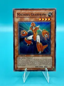 Yugioh TCG Machina Gearframe SDMM EN002 1st Edition Super Rare Holo LP - Image 1