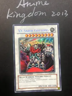 USA Seller Yugioh XX-SABER GOTTOMS SECRET RARE CT06-ENS04 VLP - Image 1