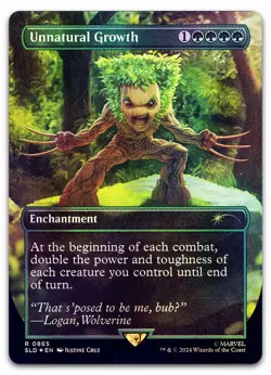Unnatural Growth (Rainbow Foil) #865 (NM) Secret Lair Drop SLD Magic MTG - Image 1