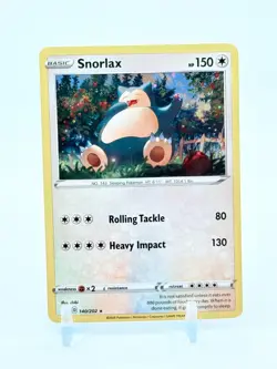Snorlax #140 Snorlax Cosmos Holo Rare 140/202 Pokemon TCG SWSH NM - Image 1