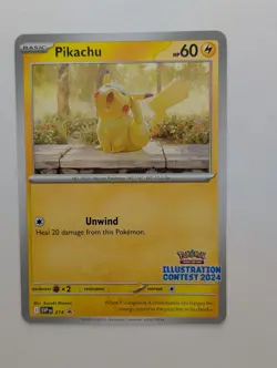 Pikachu SVP 214 Black Star Promo - Pokemon Illustration Contest 2024 - NM - Image 1