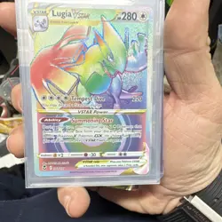 Pokemon Lugia VSTAR Secret Rare 202/195 Silver Tempest Full Art Holo HP 280 220 - Image 1
