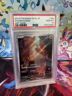 PSA 10 Charmander AR - 2023 Pokemon SV2a Japanese Art Rare #168 GEM MINT - Image 1