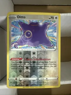 Pokemon - Ditto - 107/159 (Reverse Foil) - SWSH Crown Zenith - Holo Rare - Image 1