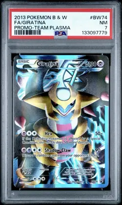 2013 POKEMON BW BLACK STAR PROMO GIRATINA #BW74 FULL ART PSA 7 NM-MT - Image 1