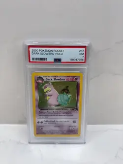 2000 Pokemon Dark Slowbro 12/82 Team Rocket Holo 12/82 PSA 7 - Image 1
