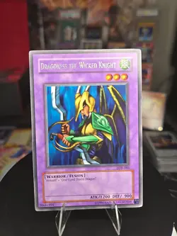Yu-Gi-Oh! Dragoness the Wicked Knight LOB-086 Rare Unlimited 1996 Vintage Card - Image 1