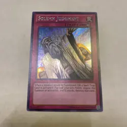 Yugioh! Solemn Judgement LCYW-EN152 Secret Rare 1st Edition M oderately Played - Image 1