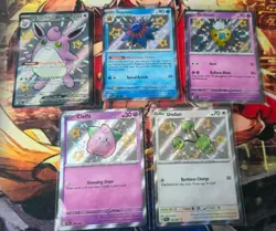 Pokemon TCG Paldean Fates Baby Shiny Bundle (5 Cards) Cleffa Drifloon Starmie - Image 1