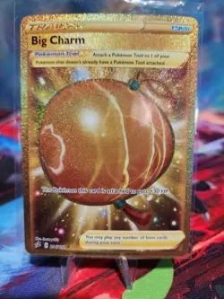 Pokemon Card - Big Charm Rebel Clash 206/192 Secret Rare Full Art SWSH Gold Holo - Image 1