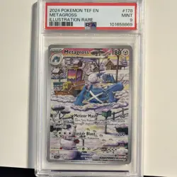 2024 POKEMON TEF EN-TEMPORAL FORCES ILLUSTRATION RARE #178 METAGROSS PSA 9 - Image 1
