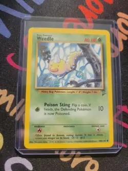 Pokemon TCG Weedle Base Set 2 100/130 Regular Unlimited Common - Image 1