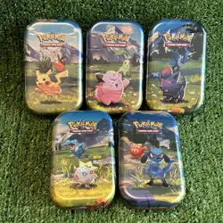 5 x Pokemon Ascended Heroes Mini Tins BRAND Full Art Set NEW FACTORY SEALED - Image 1