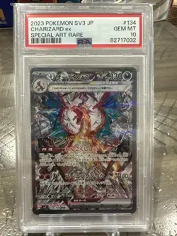 2023 Pokemon Charizard ex 134/108 SAR Japanese Special Art Rare PSA 10 - Image 1