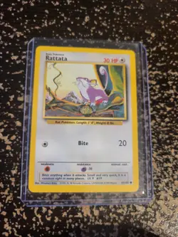 Pokemon TCG Rattata Base Set 61/102 Regular Unlimited Common - Image 2