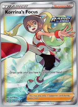 Korrina's Focus (Full Art) 160/163 SWSH05: Battle Styles - Pokemon Card - NM - Image 1