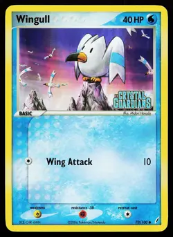 Wingull 70/100 Common Reverse Holo Stamped Crystal Guardians Pokemon Card - Image 1