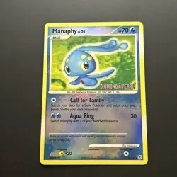 Manaphy 9/130 Stamped Reverse Holo Rare Diamond & Pearl Pokemon TCG MP - Image 1