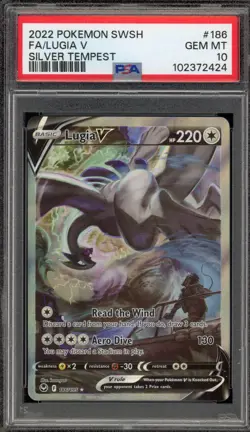Pokemon Lugia V Silver Tempest Full Alt Art #186 PSA 10 Gem Mint - Image 1