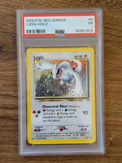 2000 Pokemon Neo Genesis PSA 1 Lugia Holo #9 WOTC FRESH GRADE CASE SLAB - Image 1