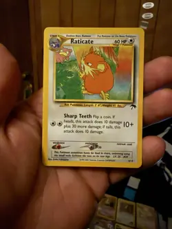 Pokemon Raticate Southern Islands 06/18 60 HP Sharp Teeth Promo Regular English - Image 2
