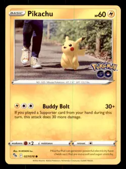 Pikachu #027/078 Pokemon GO - Image 1
