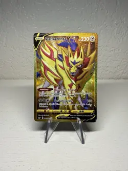 Pokemon TCG - Zamazenta V Secret Rare Gold 212/202 Sword & Shield NM - Image 1