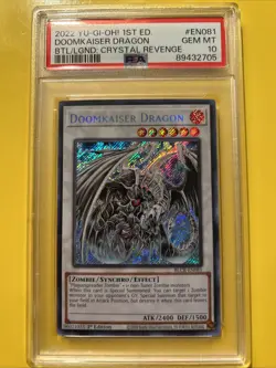 YuGiOh DOOMKAISER DRAGON #BLCR-EN081🔥PSA 10 GEM🔥1st EDITION-2022 SECRET RARE - Image 1