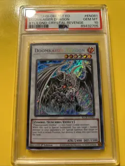 YuGiOh DOOMKAISER DRAGON #BLCR-EN081🔥PSA 10 GEM🔥1st EDITION-2022 SECRET RARE - Image 2